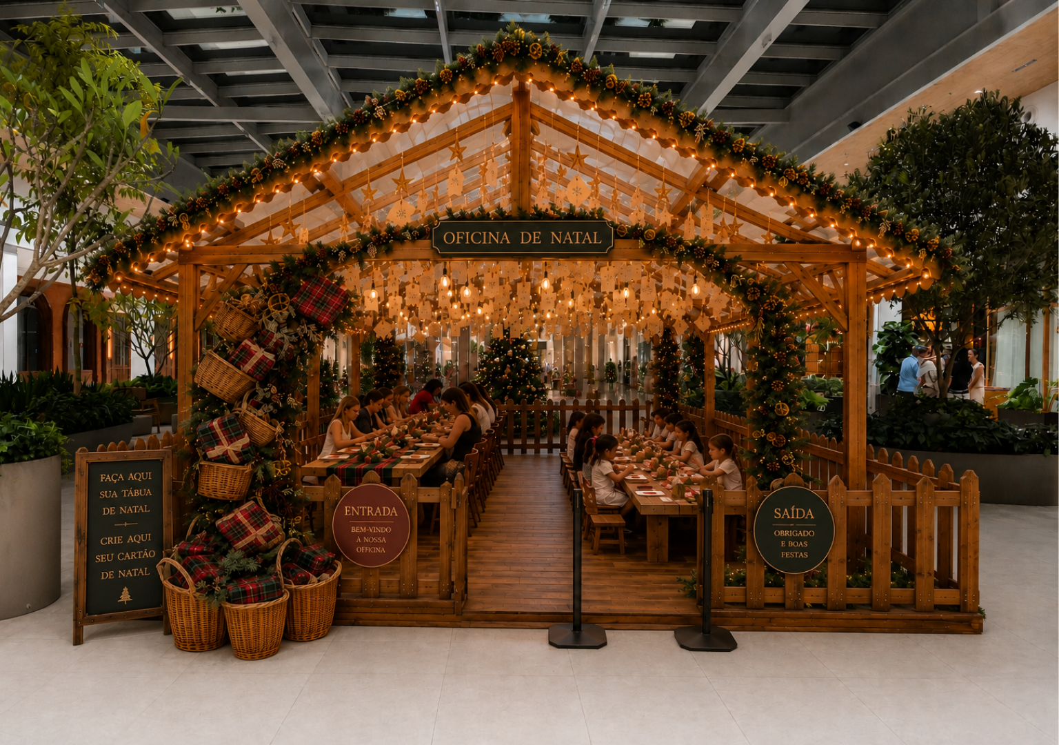 Projeto de cenografia e eventos para shopping center VEIO
